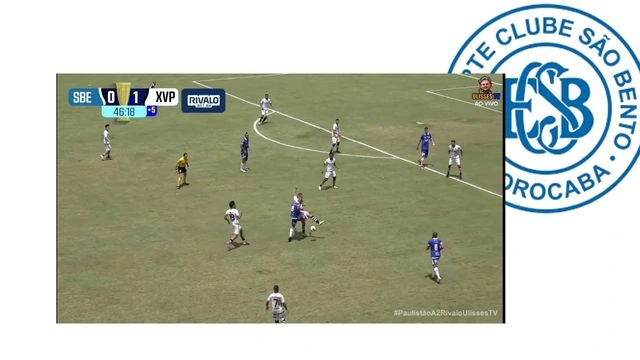 Lance do jogo São Bento x XV de Piracicaba