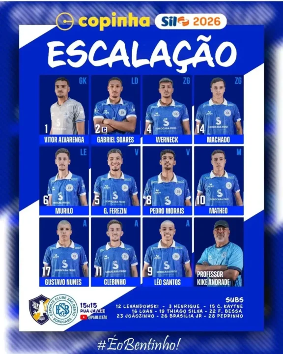 Imagem dos jogadores do São Bento Sub-20