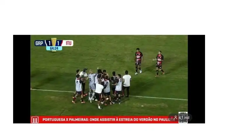 Comemoração do gol do Ituano contra o Gremio Prudente