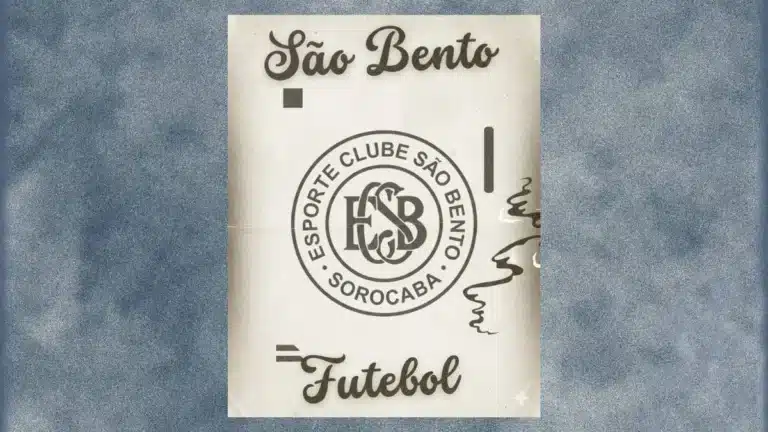 Escudo do São Bento em preto e branco