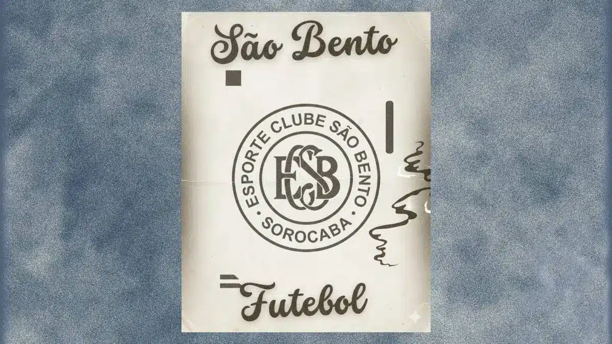 Escudo do São Bento em preto e branco