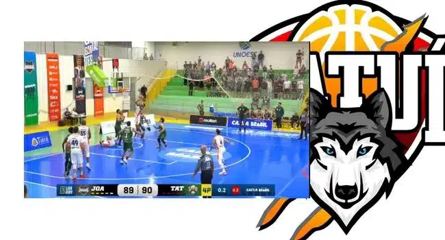 Último lance de Joaçaba x Tatuí. Basquete Liga Ouro