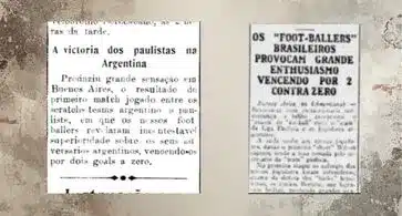 Recortes dos jornais Correio da manhã e Cruzeiro do Sul em 1913.