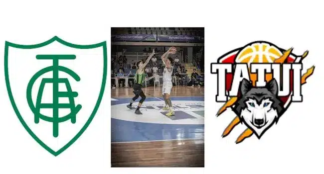 Lance do jogo de basquete entre América Towers x Tatuí